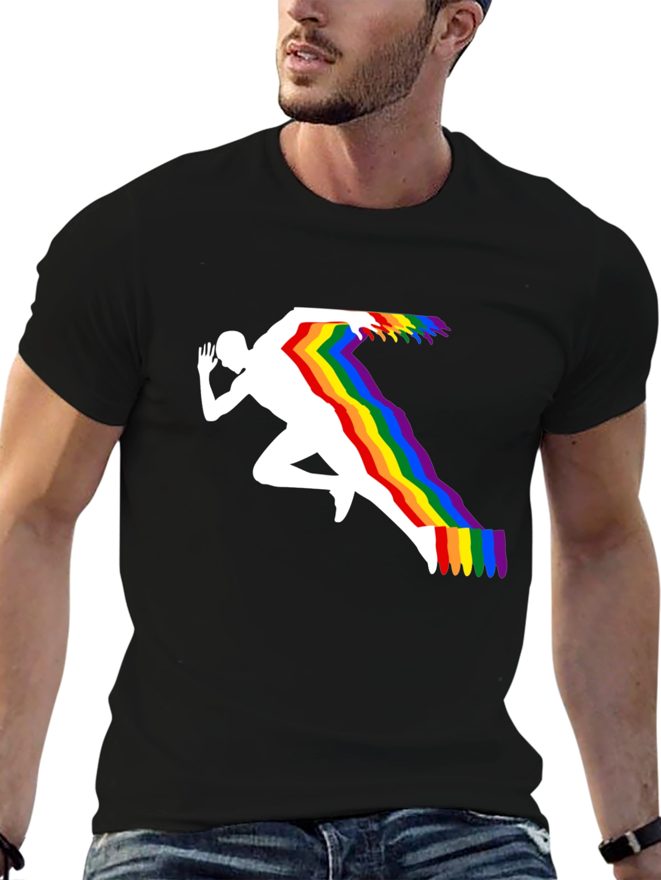 Rainbow Runner Graphic Tee