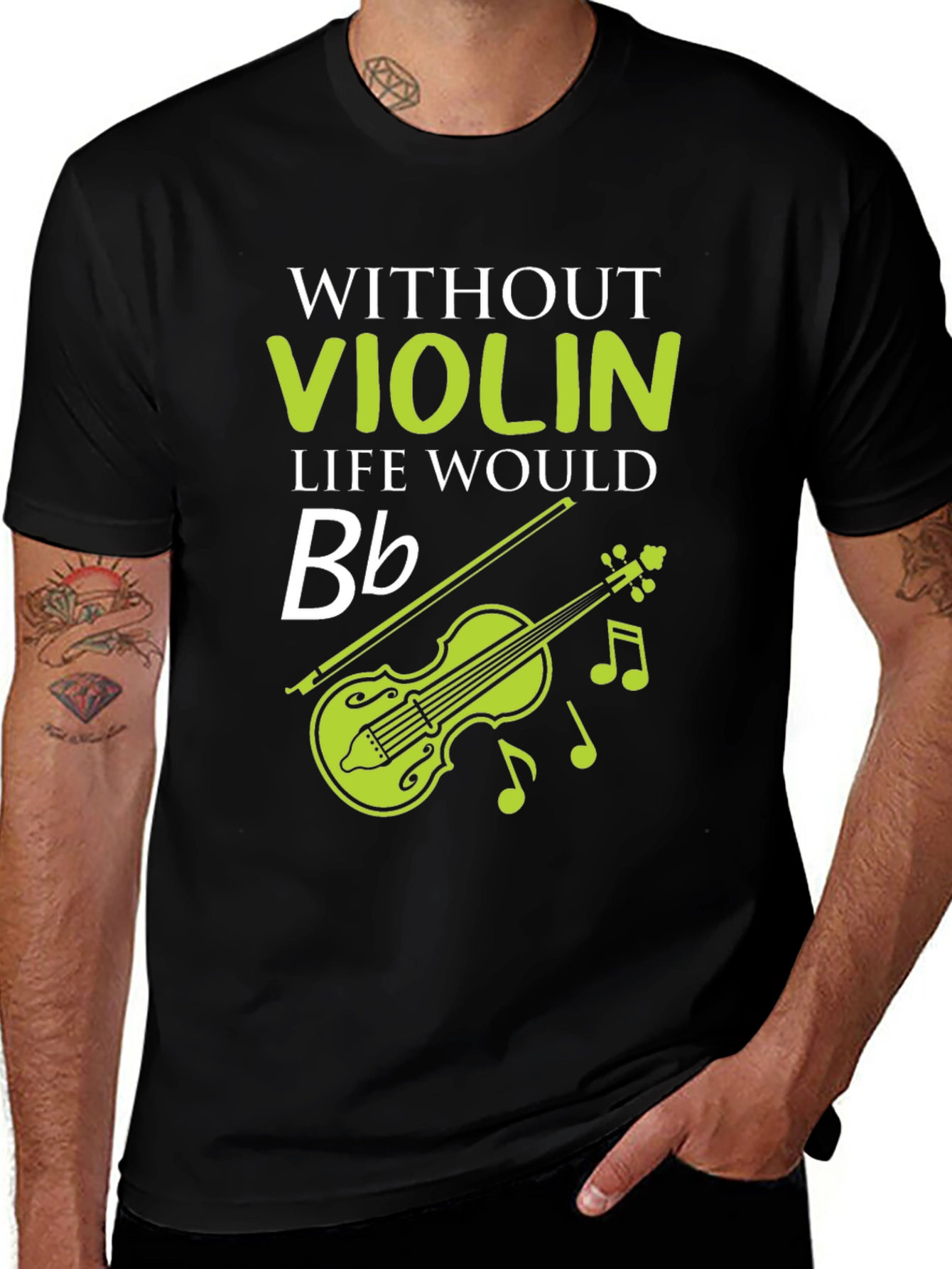Without Violin Life Would Bb Funny Music T-Shirt