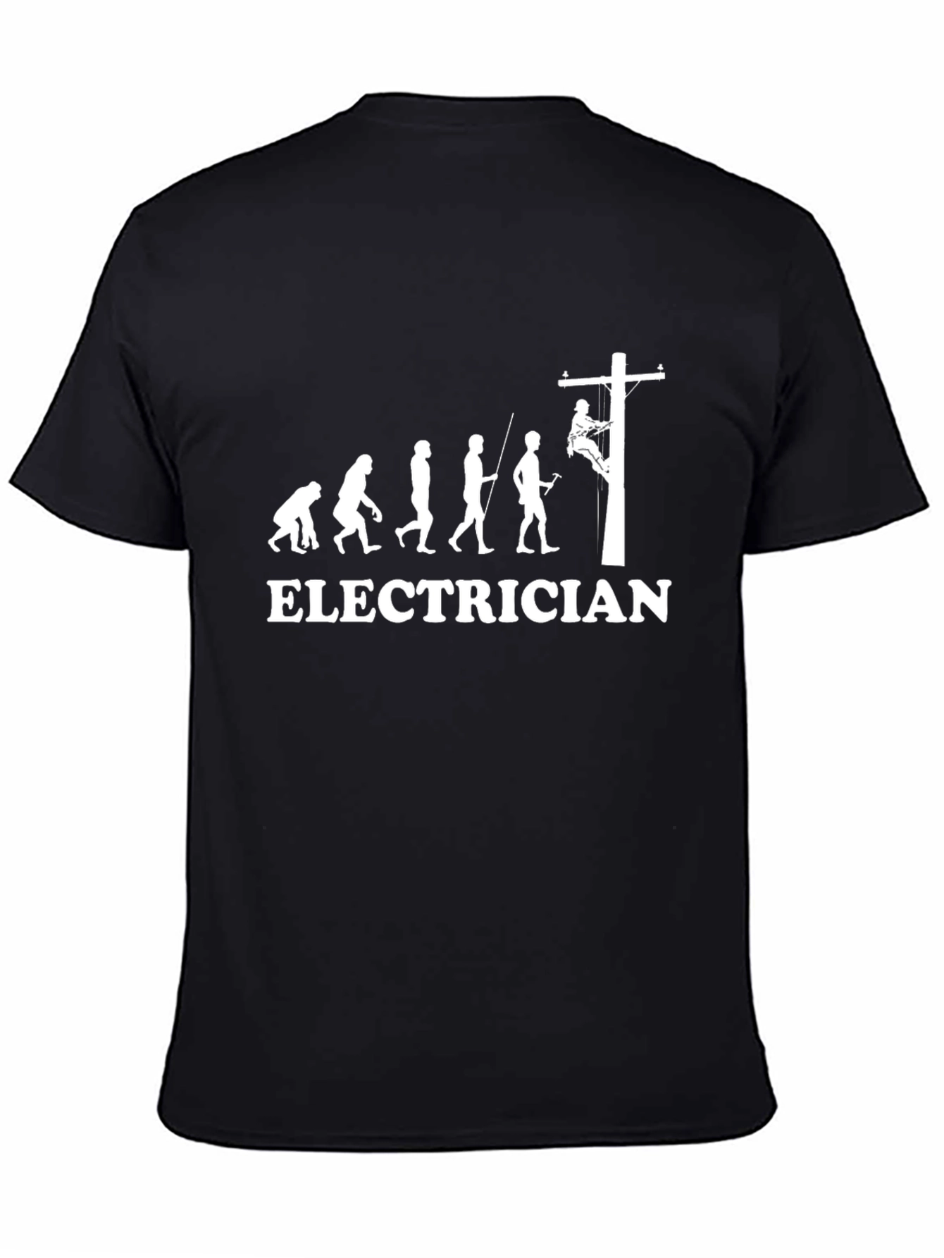 Electrician Evolution Funny Graphic T-Shirt