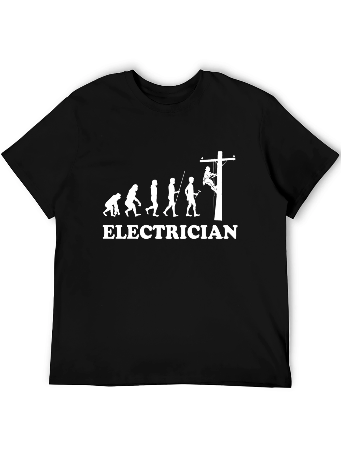 Electrician Evolution Funny Graphic T-Shirt