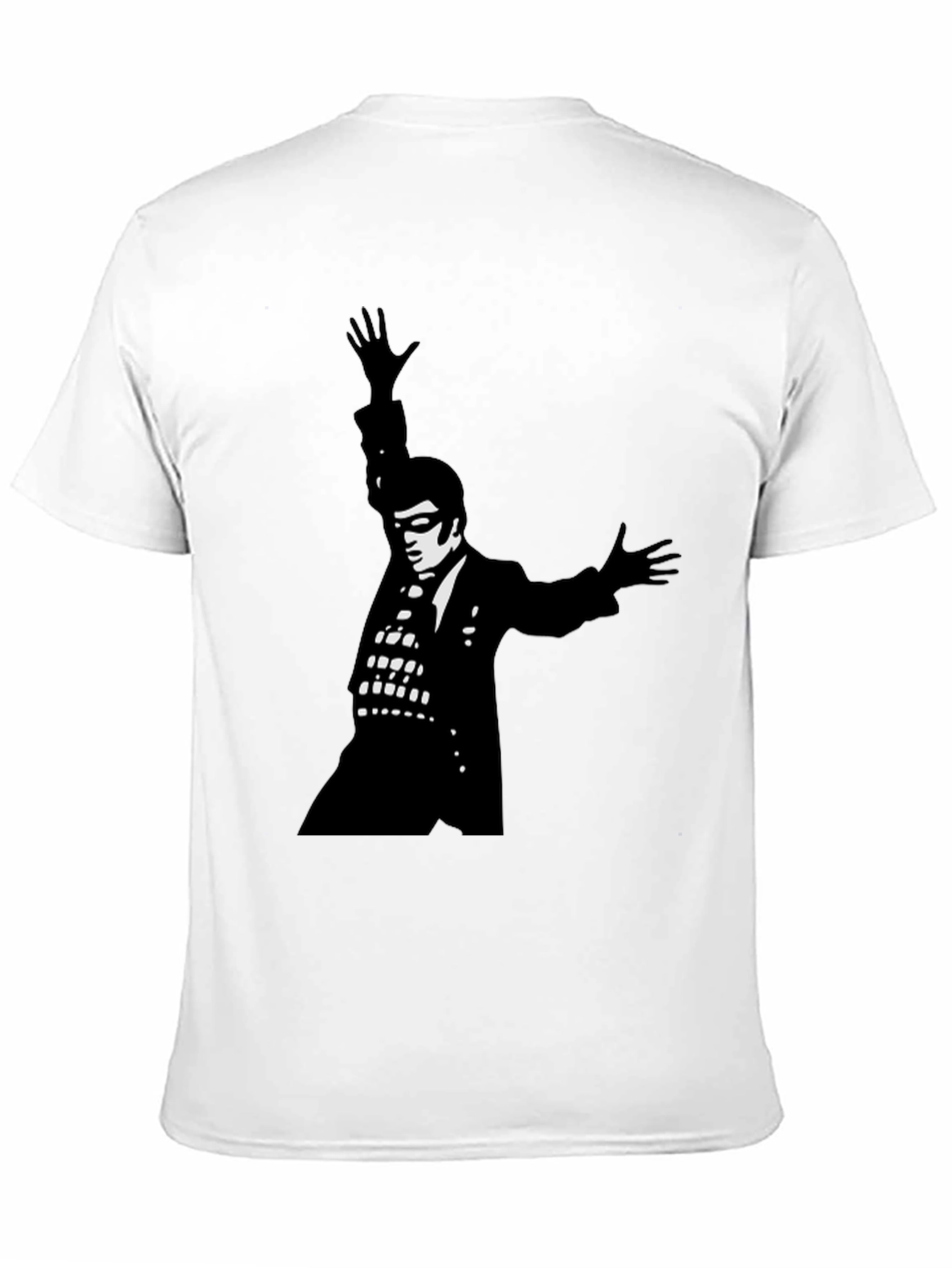 Black T-Shirt with Elvis Silhouette Graphic