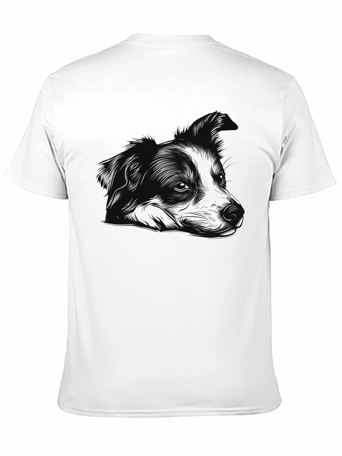 Dog Graphic Print Black Tee