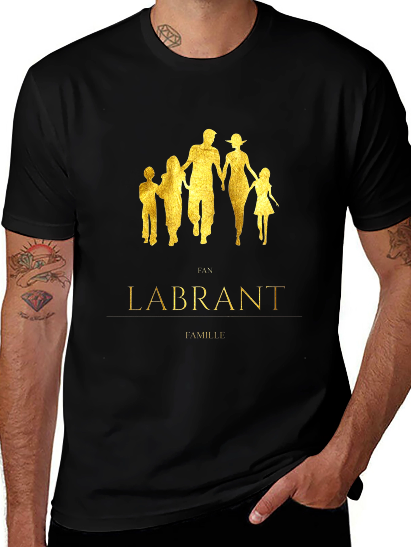 Labrant Family Graphic Black T-Shirt