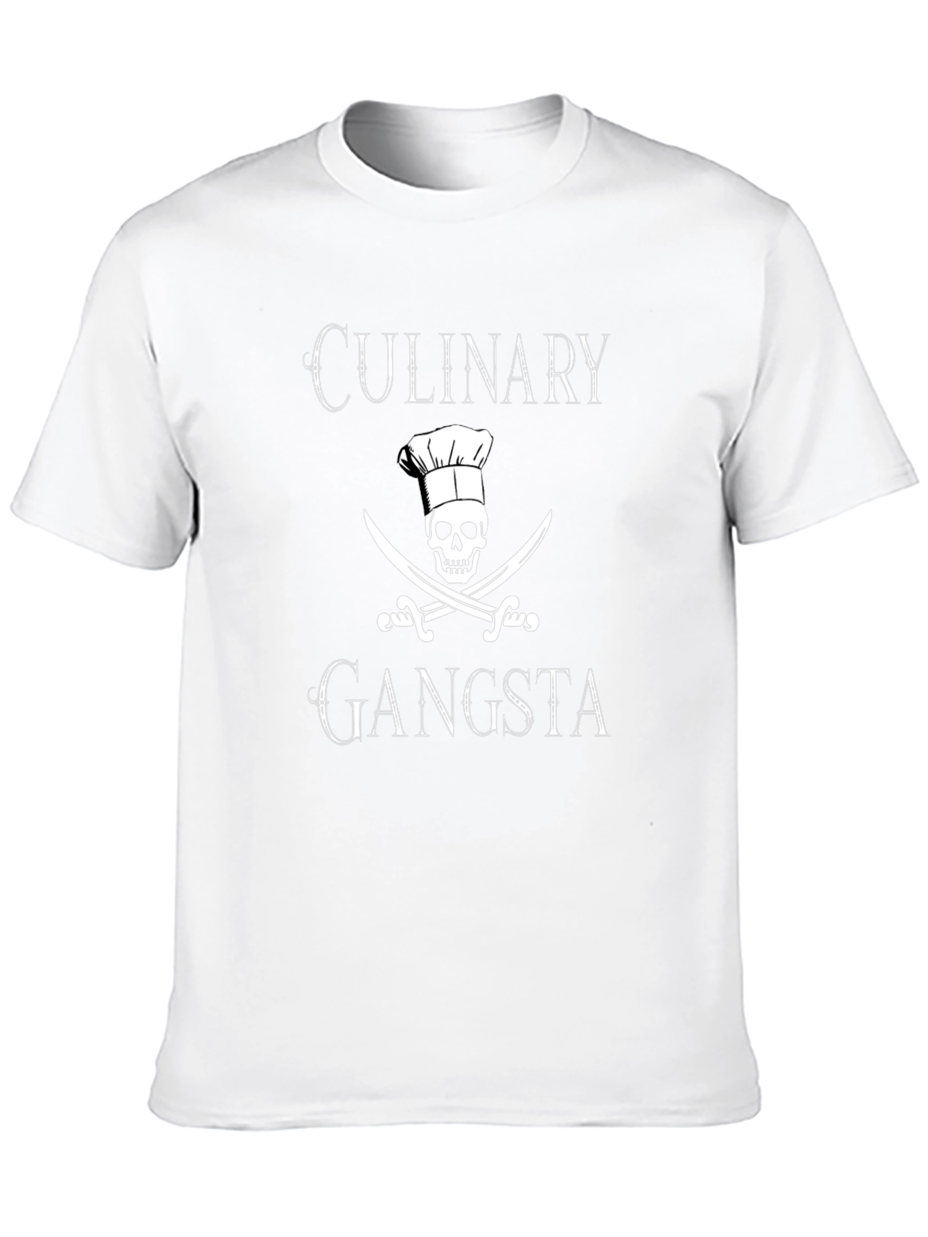 Culinary Gangsta T-Shirt: Chef Skull & Swords