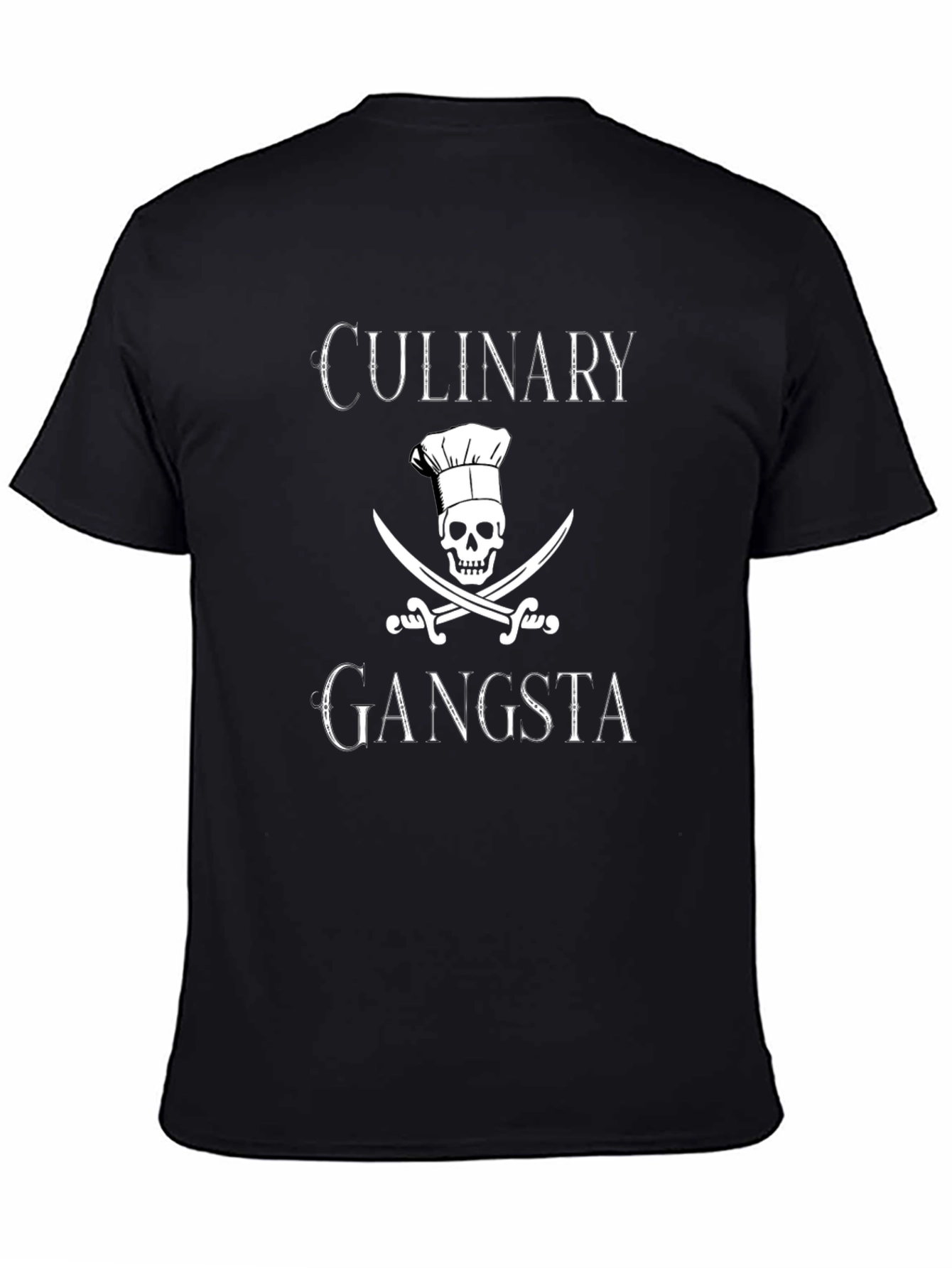 Culinary Gangsta T-Shirt: Chef Skull & Swords