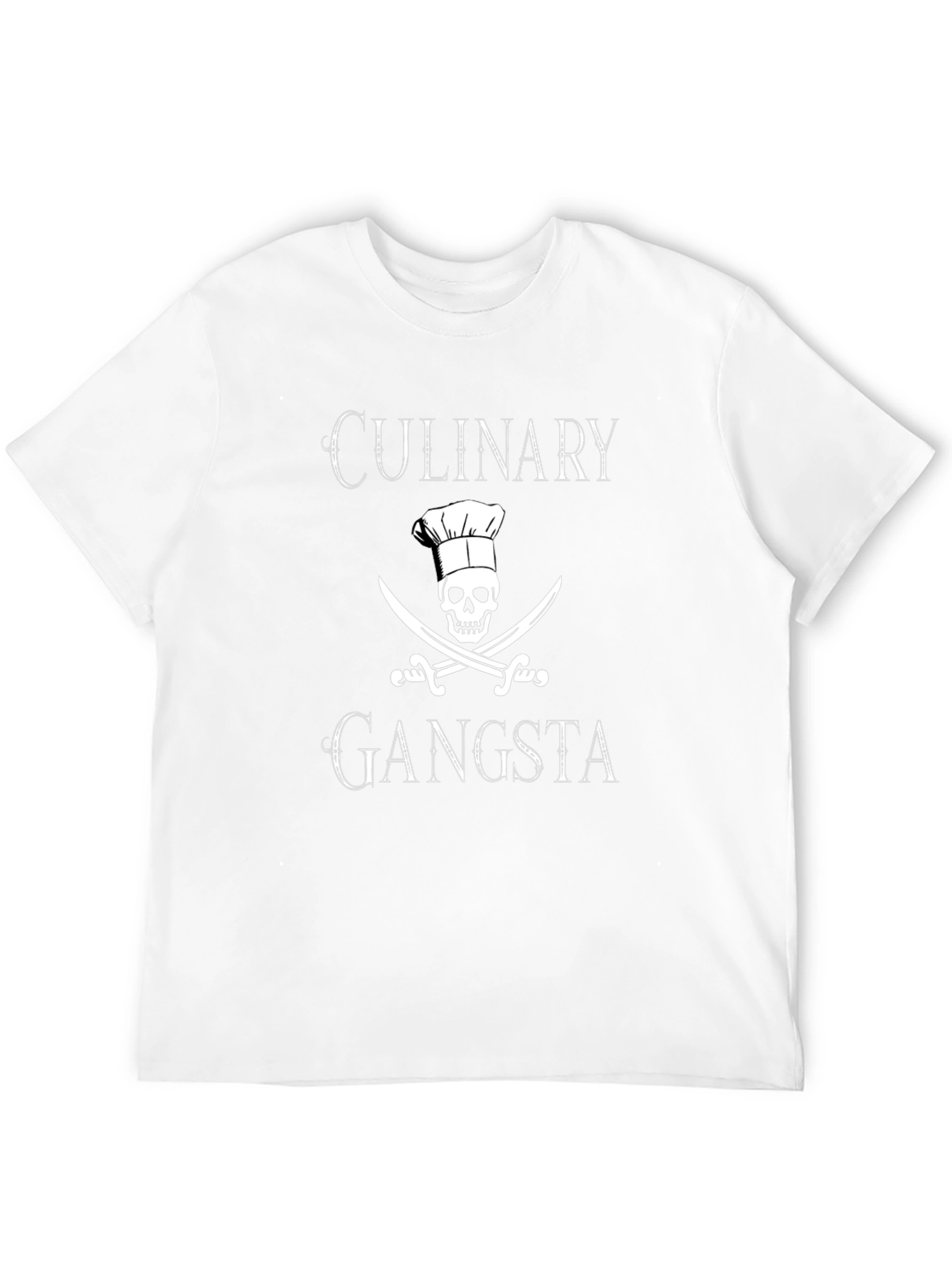 Culinary Gangsta T-Shirt: Chef Skull & Swords