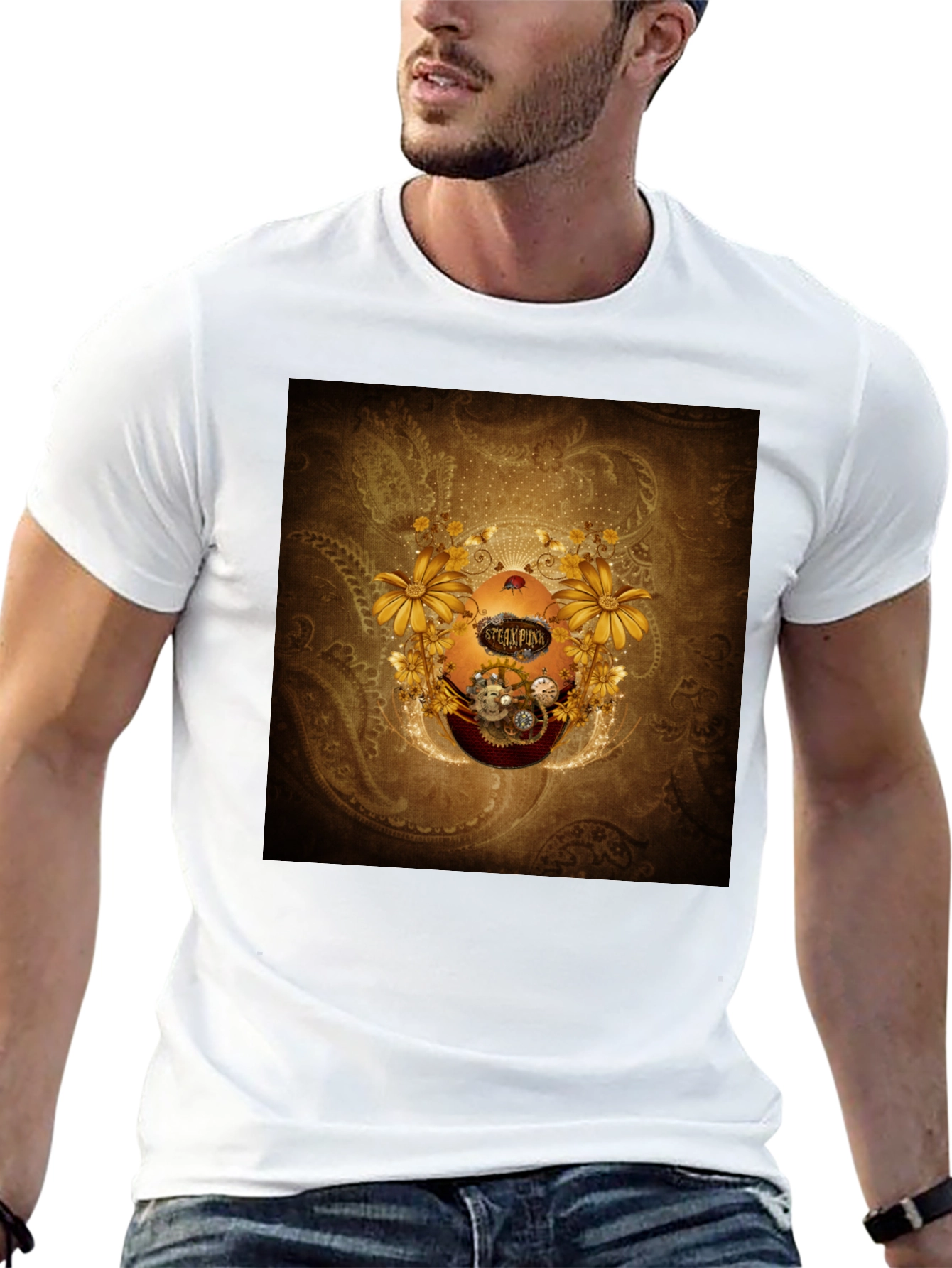 Steampunk Floral T-Shirt
