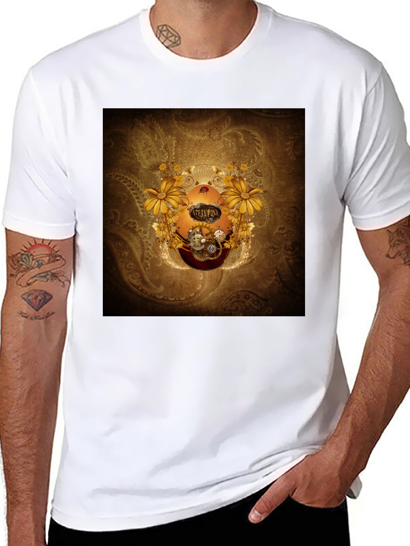 Steampunk Floral T-Shirt