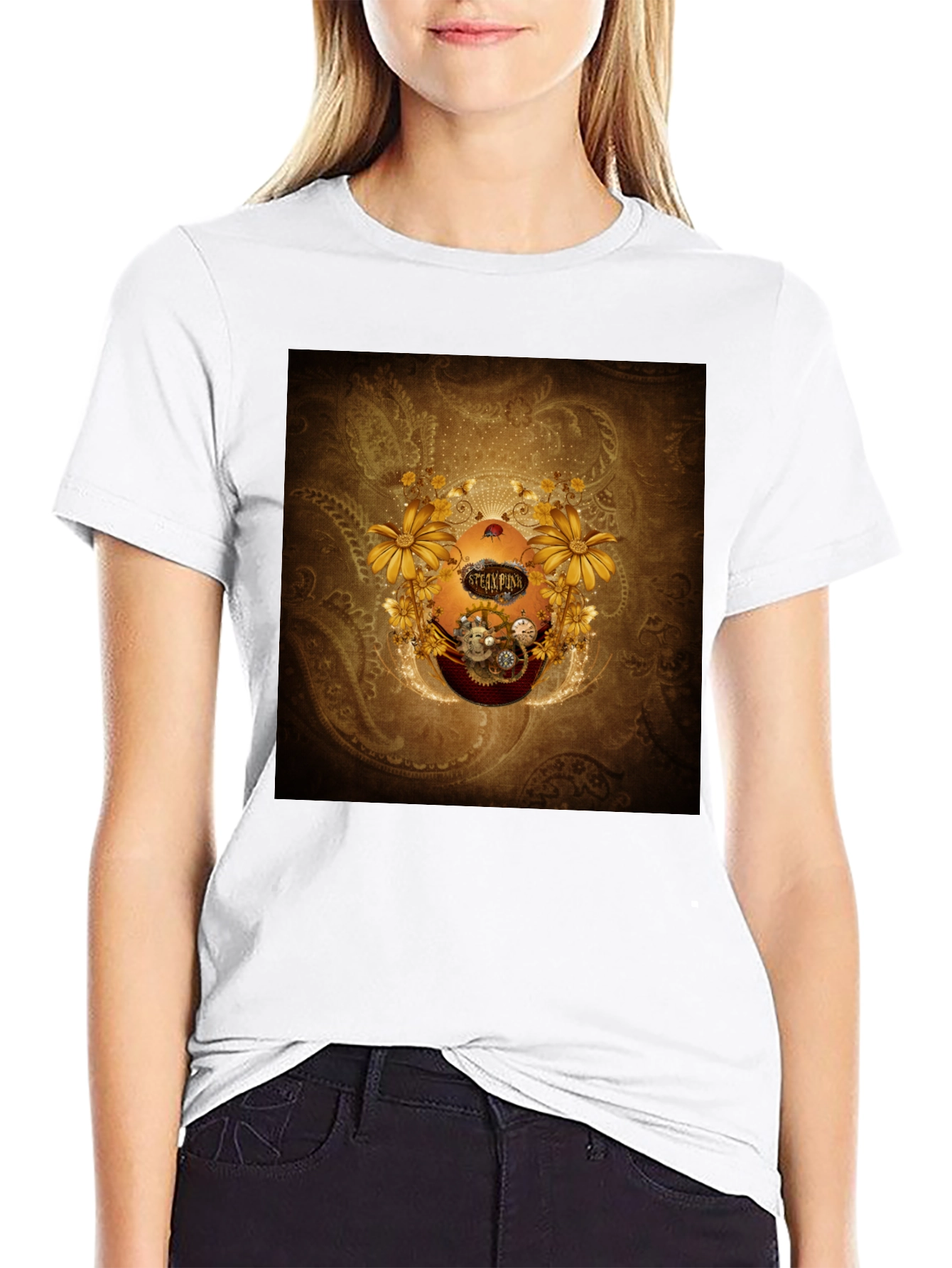 Steampunk Floral T-Shirt