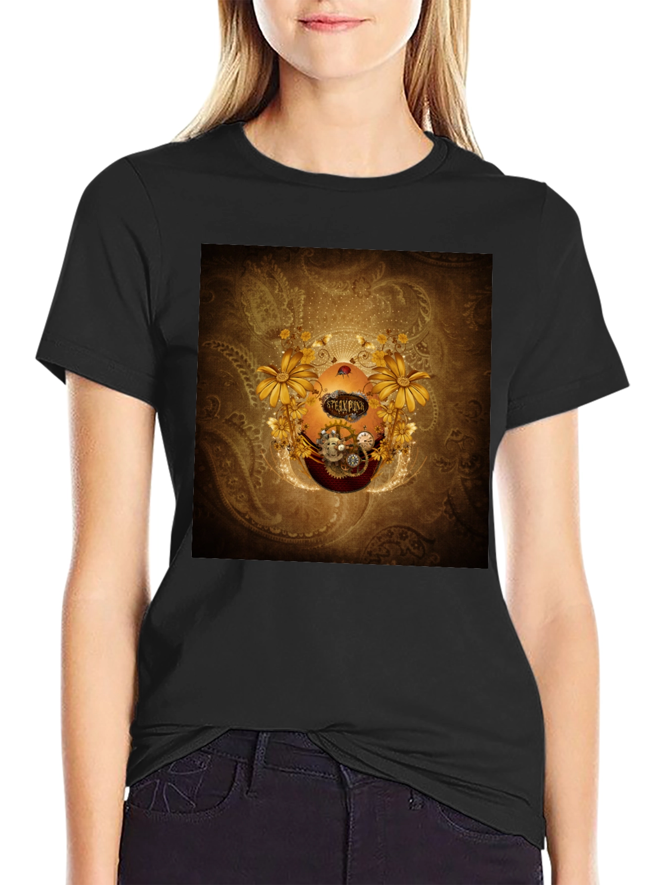Steampunk Floral T-Shirt