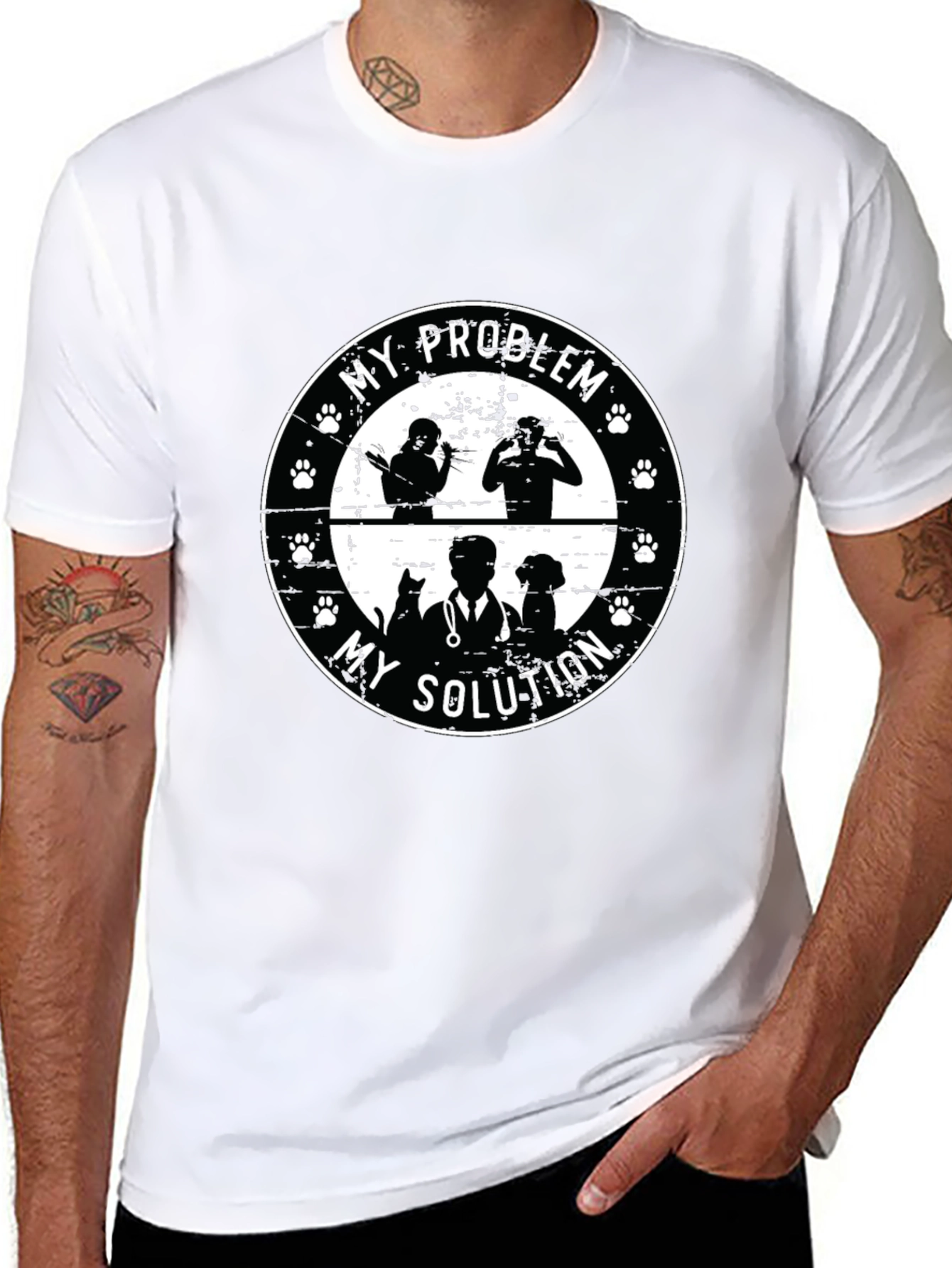 My Problem My Solution Pet Lover Graphic Tee