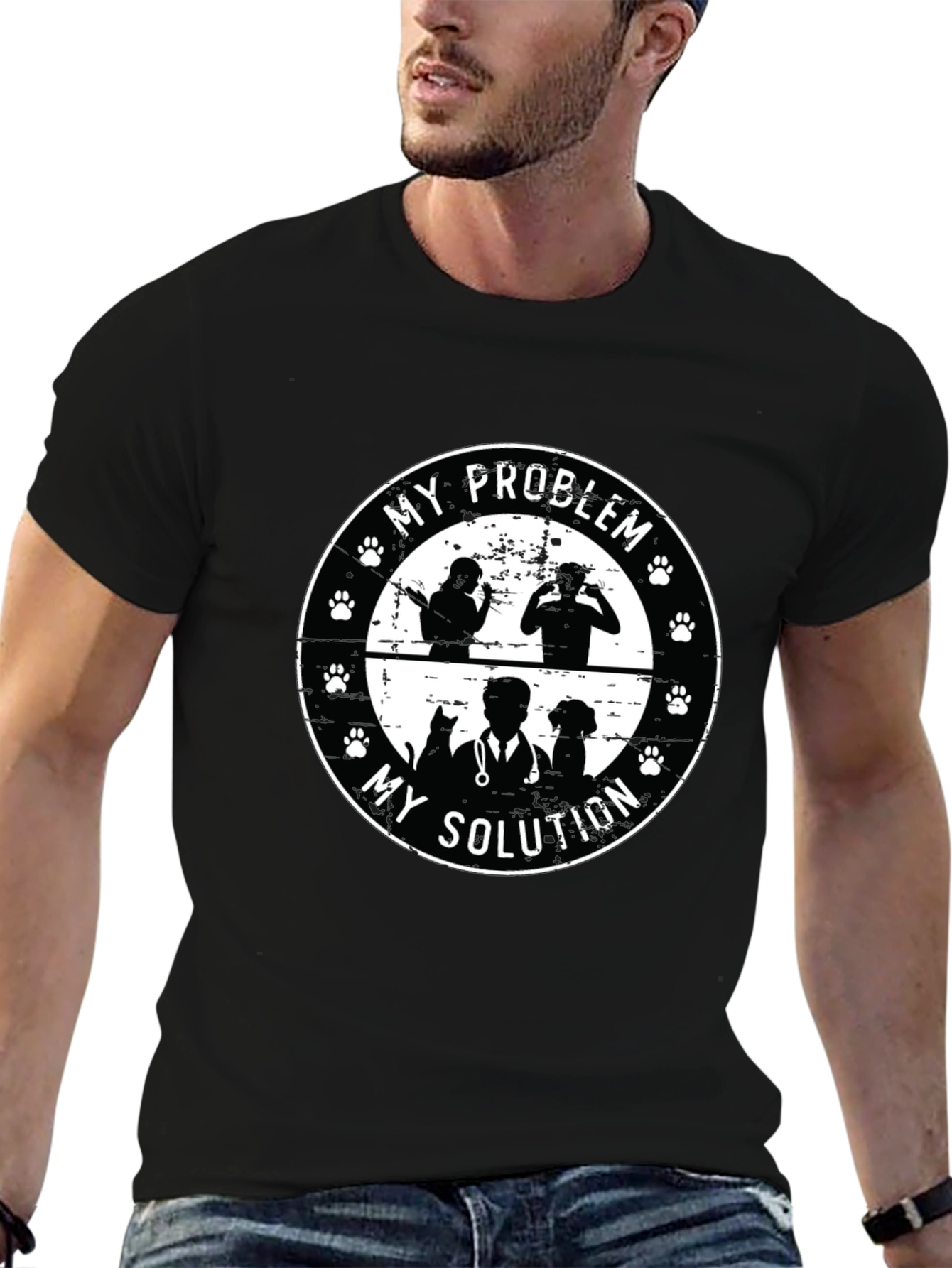 My Problem My Solution Pet Lover Graphic Tee