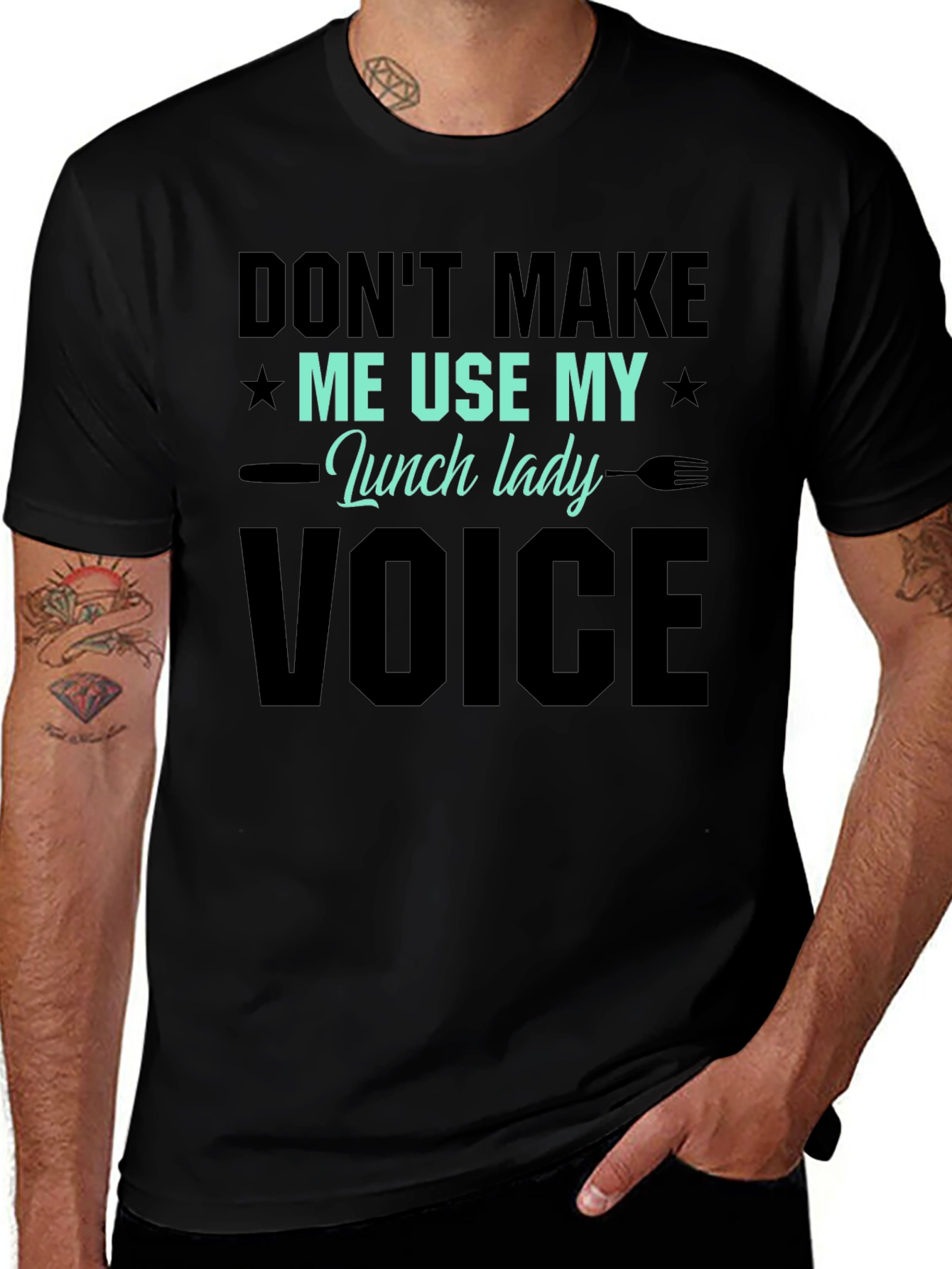 Lunch Lady Voice T-Shirt - Funny Graphic Tee