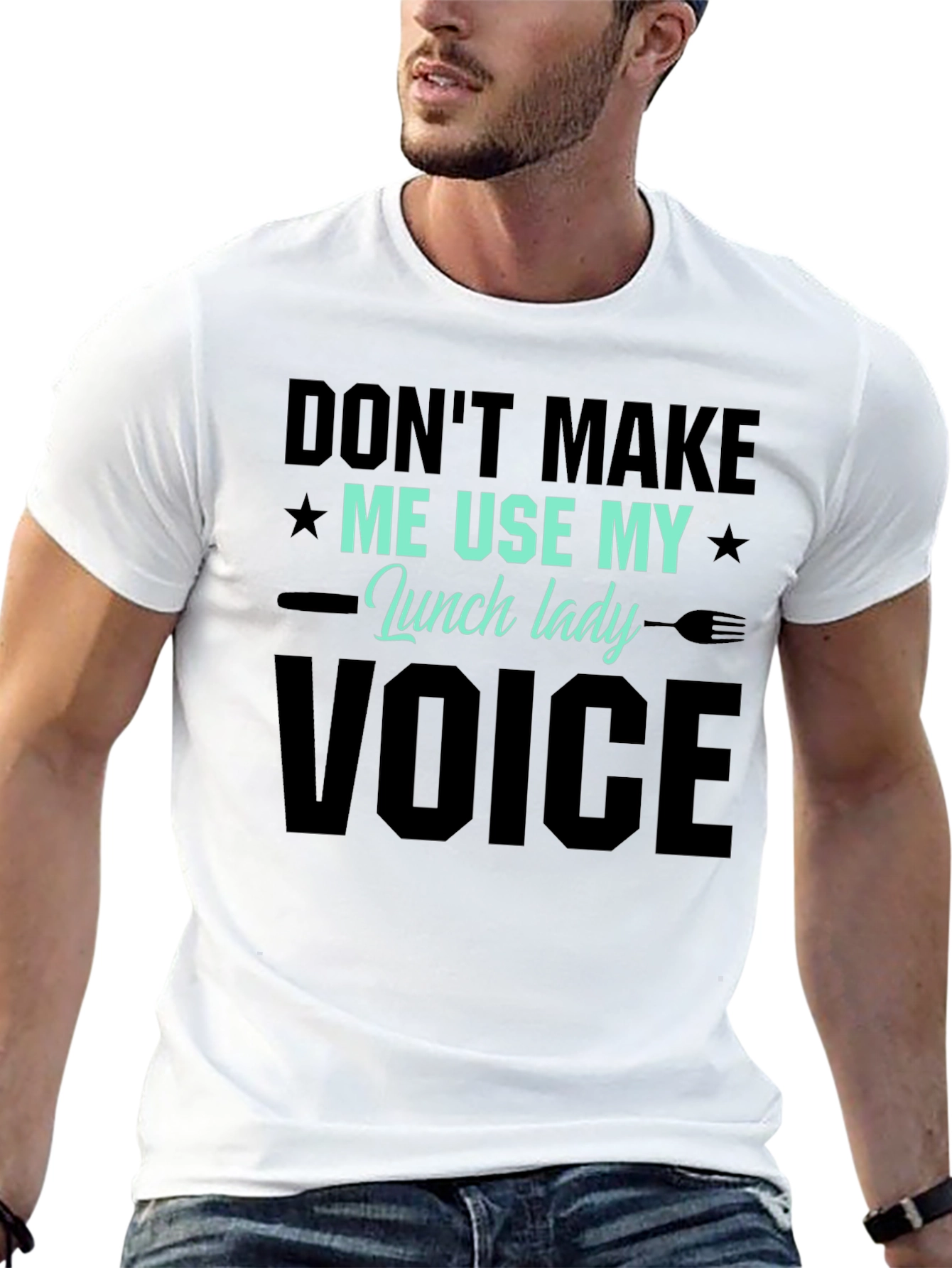 Lunch Lady Voice T-Shirt - Funny Graphic Tee