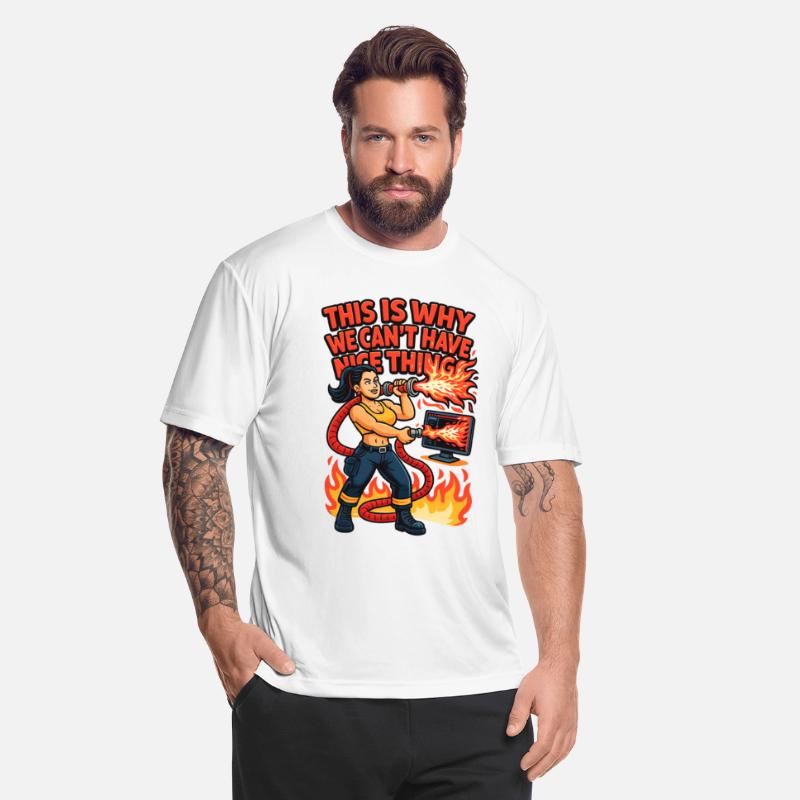 Fierce Firefighter Woman Illustration