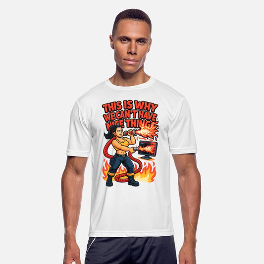 Fierce Firefighter Woman Illustration