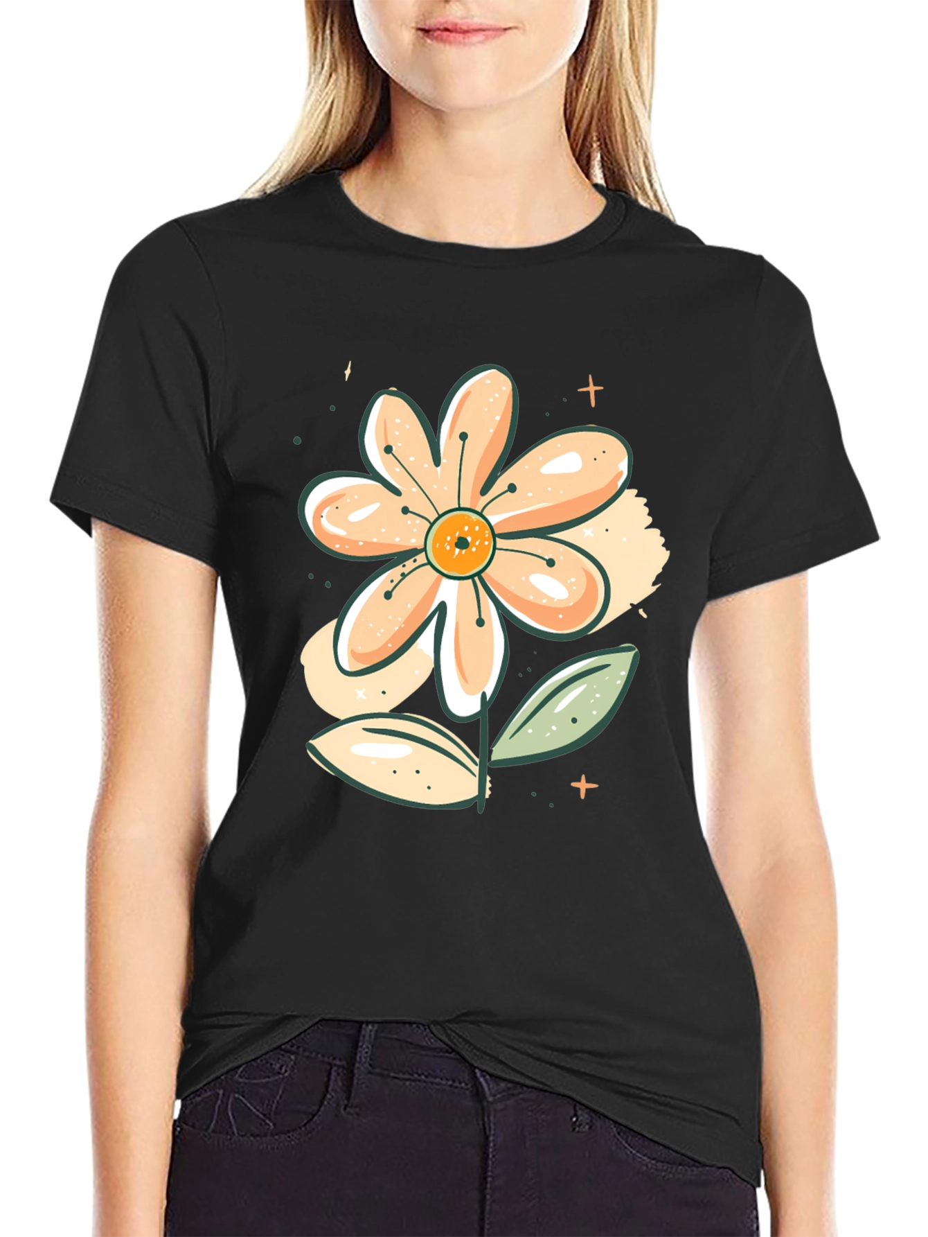 Floral Graphic Print T-Shirt - Stylish Casual Wear