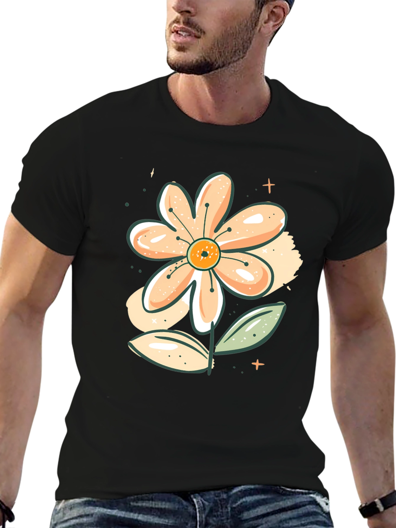Floral Graphic Print T-Shirt - Stylish Casual Wear