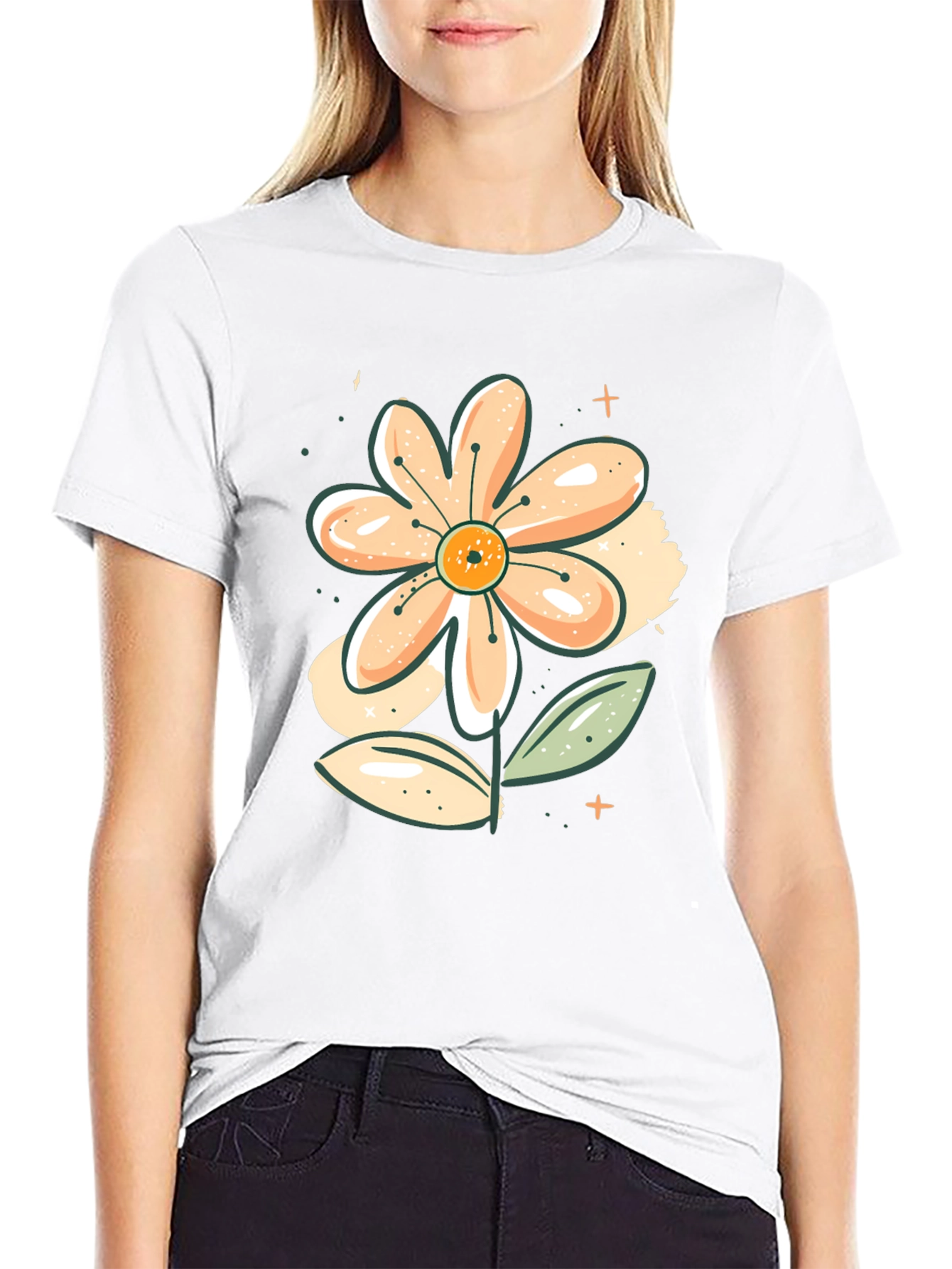 Floral Graphic Print T-Shirt - Stylish Casual Wear