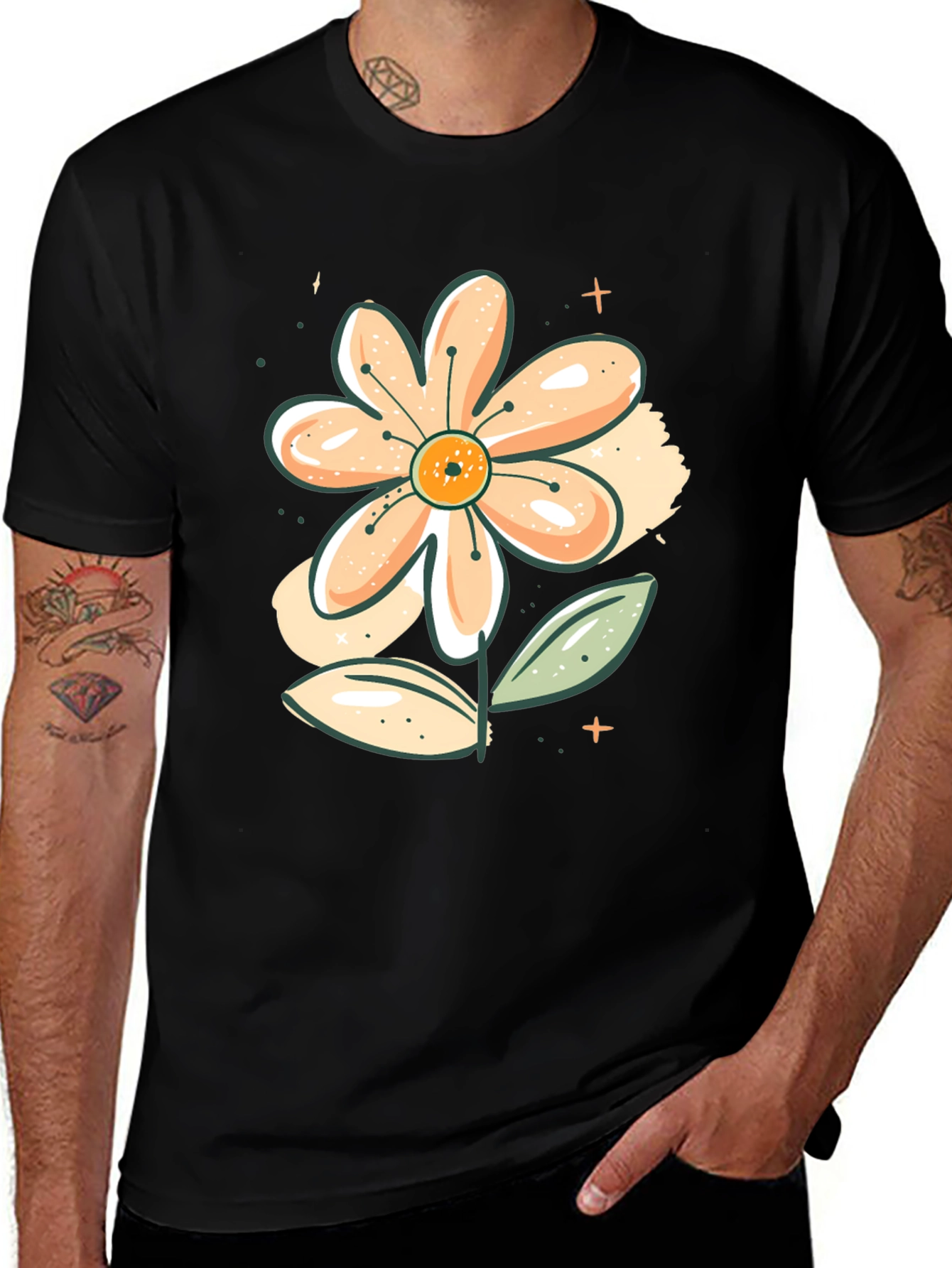 Floral Graphic Print T-Shirt - Stylish Casual Wear