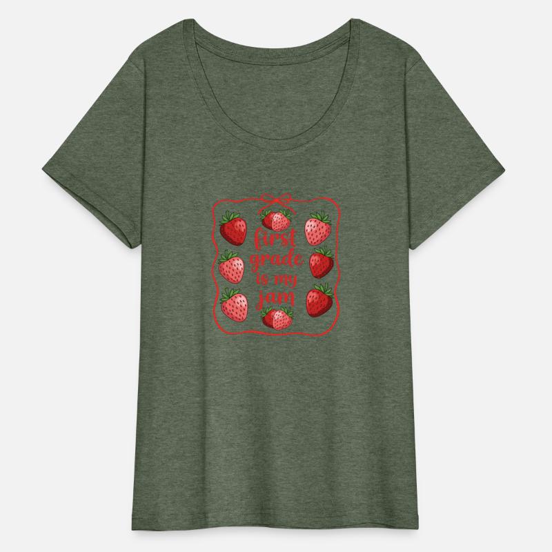 First Grade Is My Jam Strawberry Coquette Bow