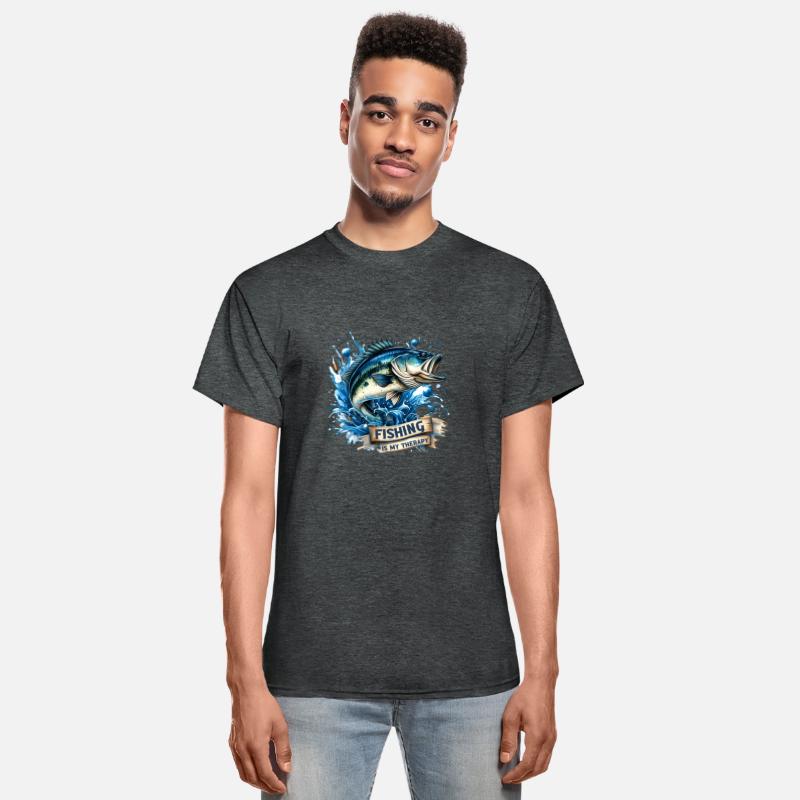 Fishing Is My Therapy – Bass Fish Water Splash Art