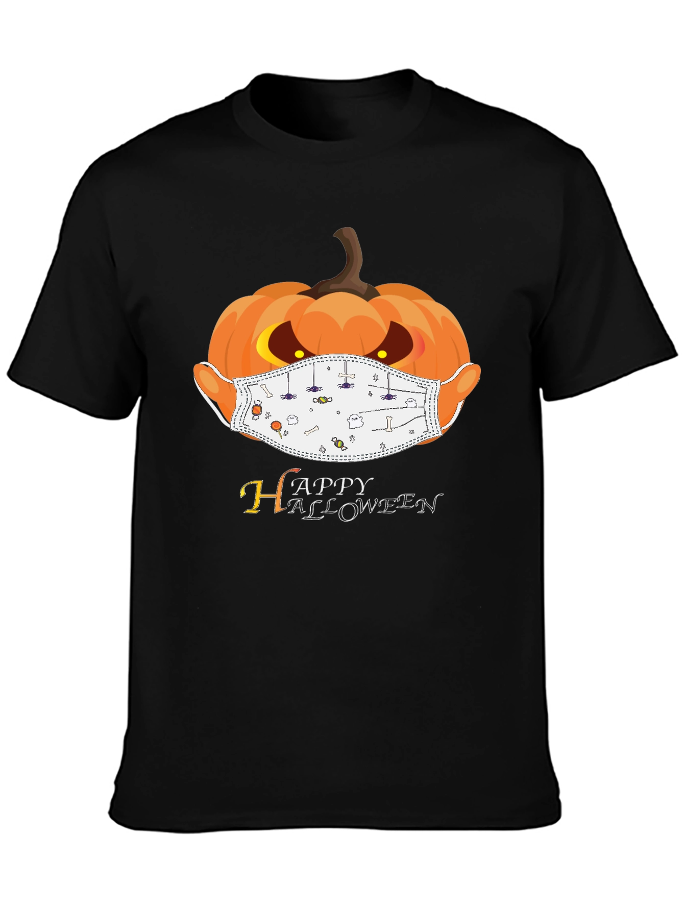 Halloween Pumpkin Mask T-Shirt