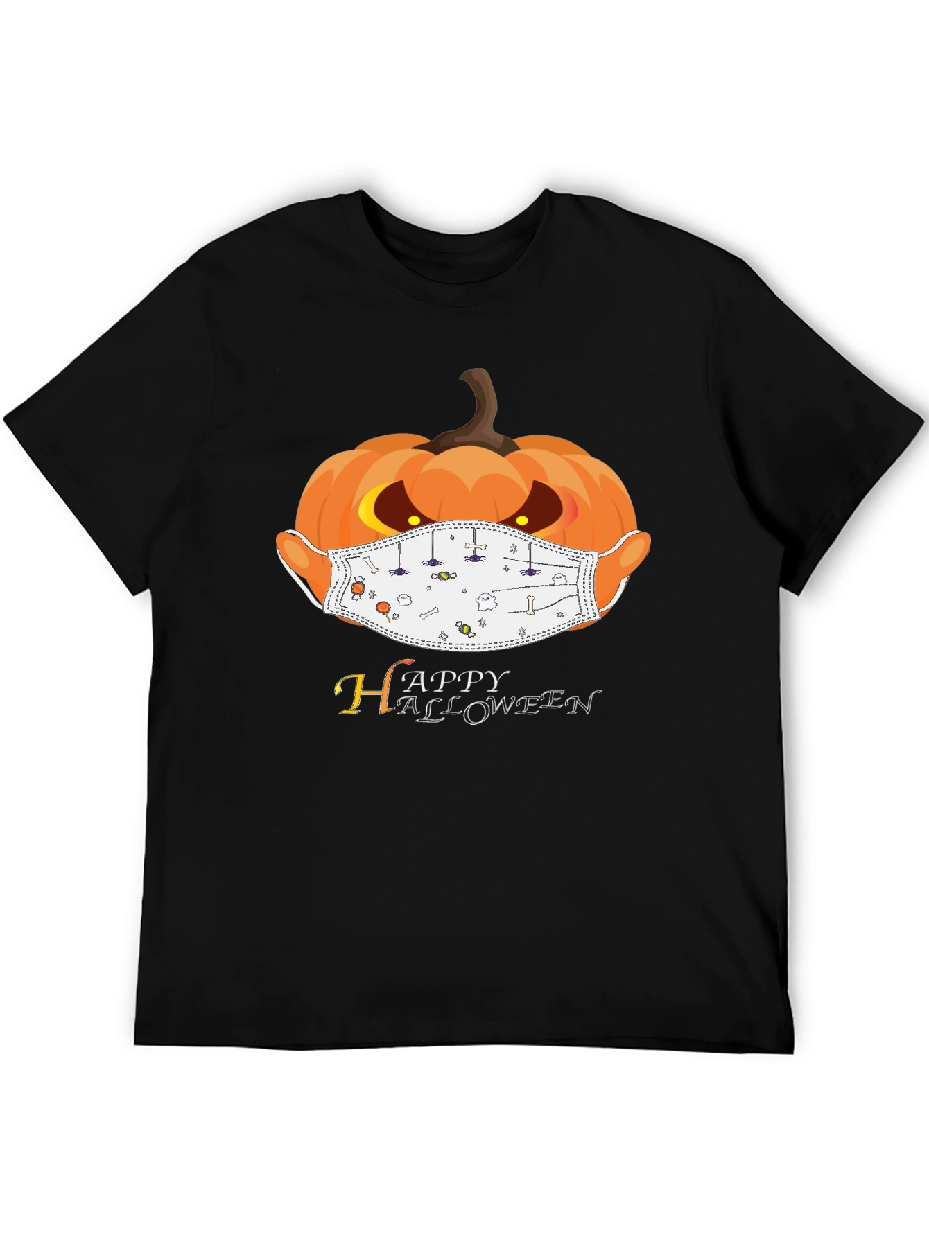 Halloween Pumpkin Mask T-Shirt