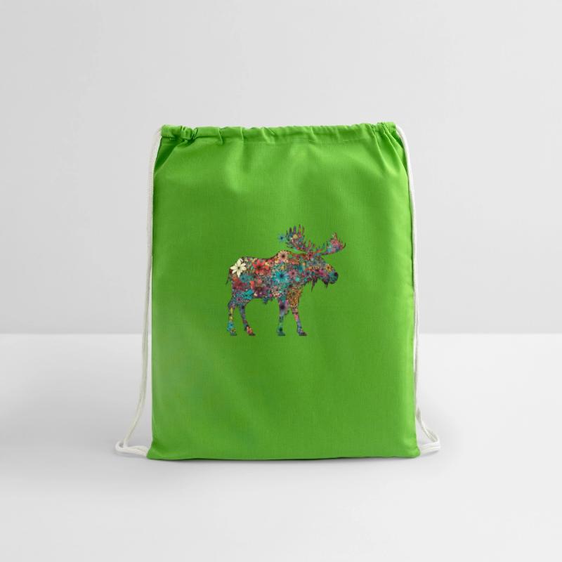 Floral Moose Elk Deer Wild Animal Watercolor 3