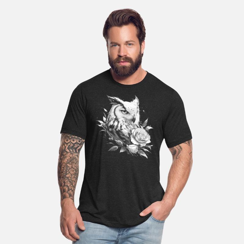 Flowers Rose Owl Aesthetics Night Owl Bird Gift