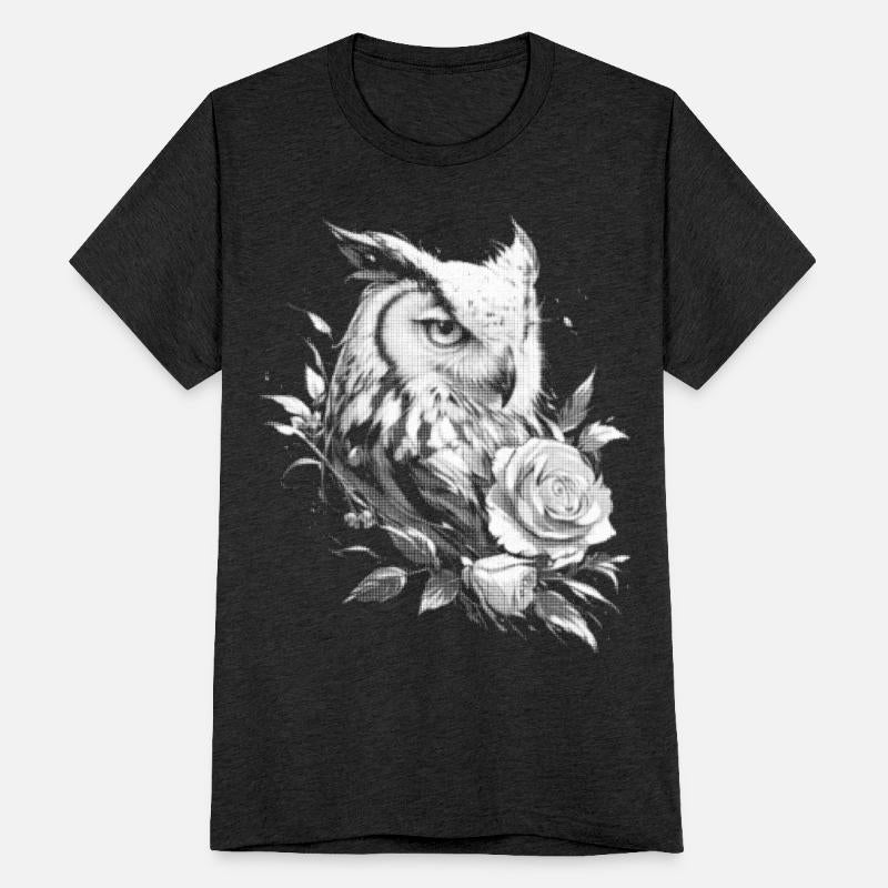 Flowers Rose Owl Aesthetics Night Owl Bird Gift