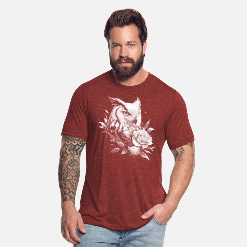 Flowers Rose Owl Aesthetics Night Owl Bird Gift