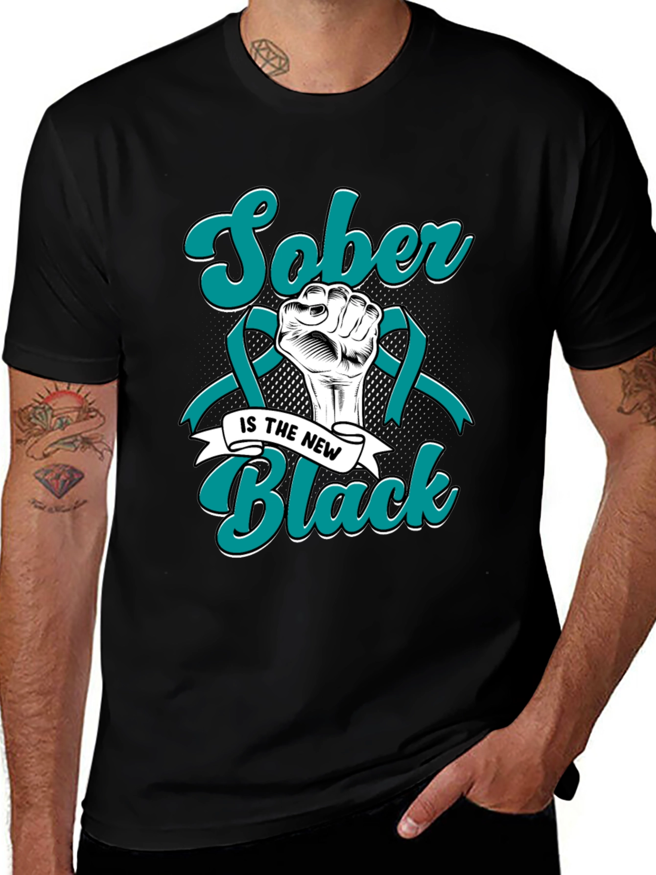 Sober is the New Black Graphic Tee