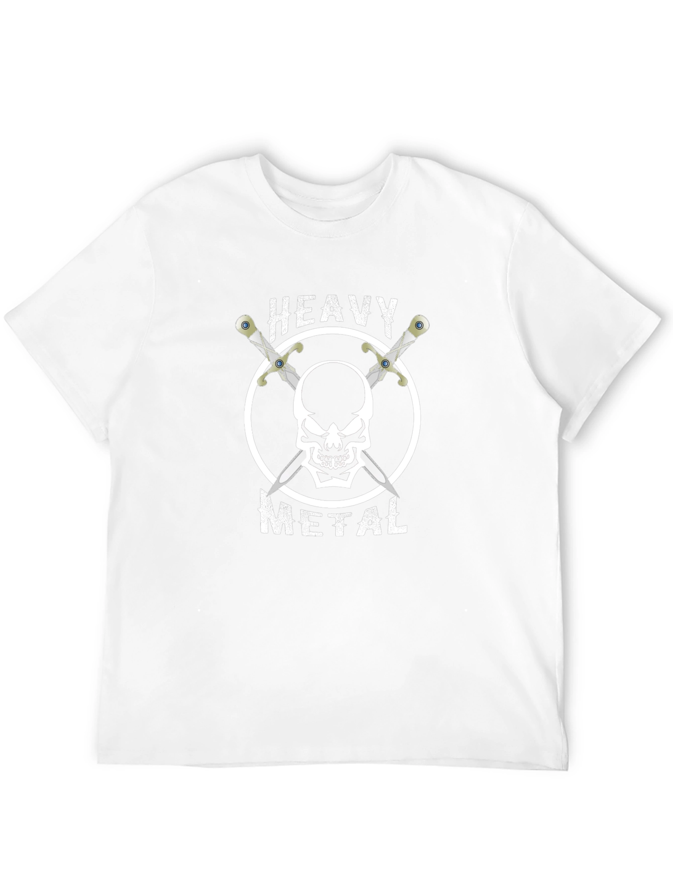 Heavy Metal Skull & Swords Graphic T-Shirt