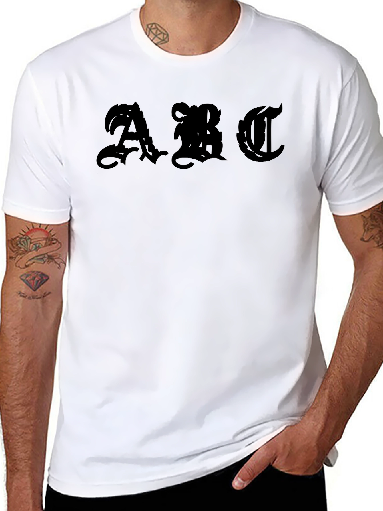 Gothic ABC Black T-Shirt