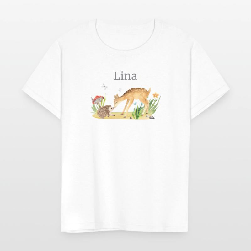 Forest Animal Deer Hedgehog Flowers Name Lina