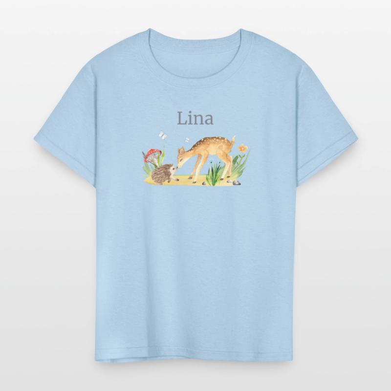 Forest Animal Deer Hedgehog Flowers Name Lina