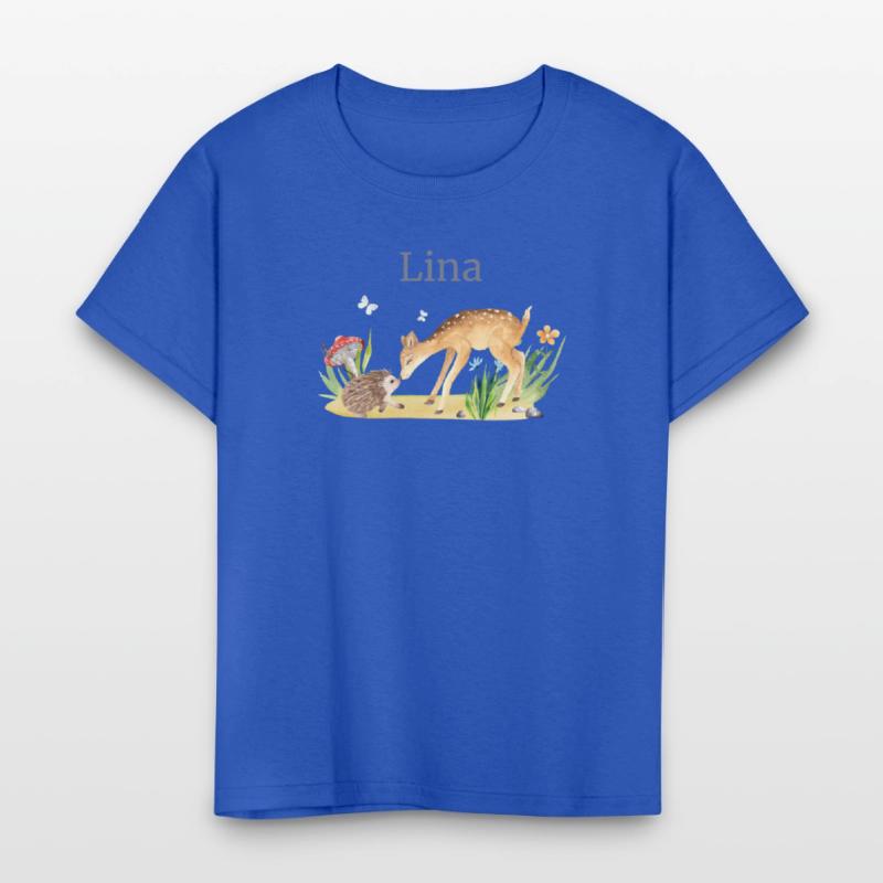 Forest Animal Deer Hedgehog Flowers Name Lina