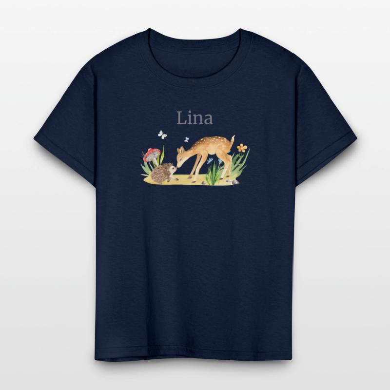 Forest Animal Deer Hedgehog Flowers Name Lina