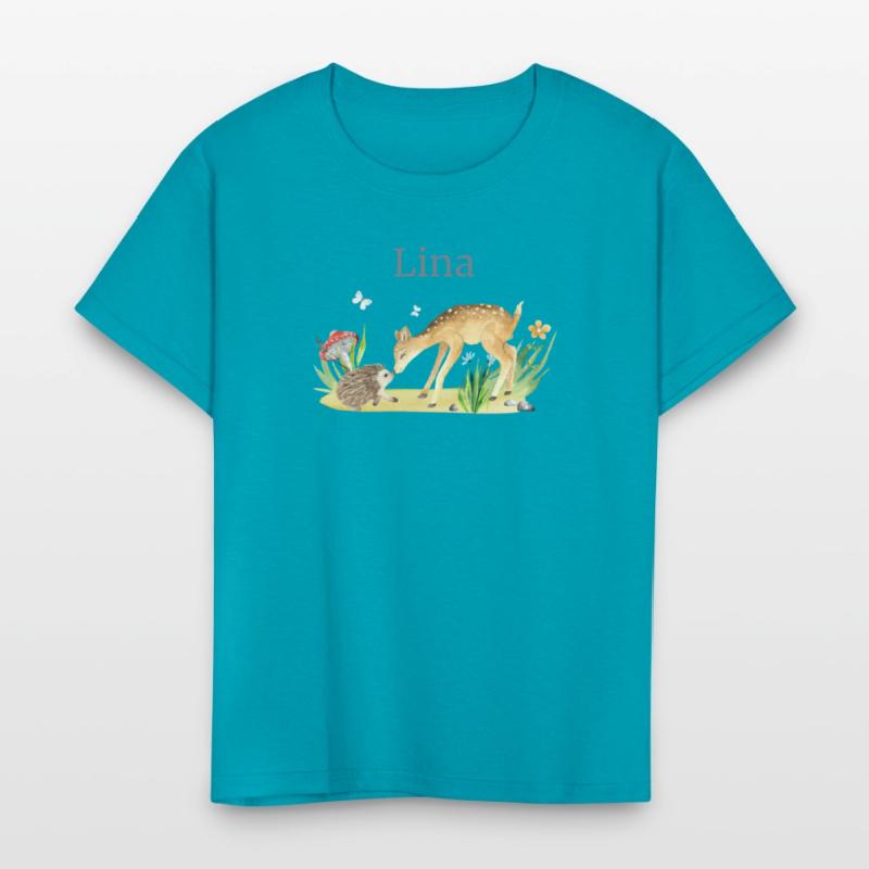 Forest Animal Deer Hedgehog Flowers Name Lina