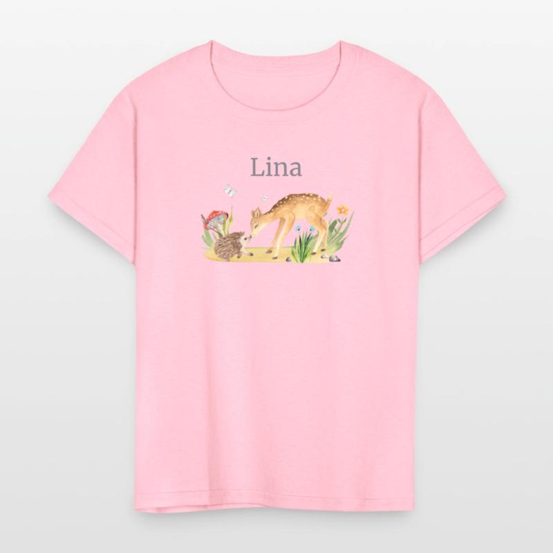 Forest Animal Deer Hedgehog Flowers Name Lina