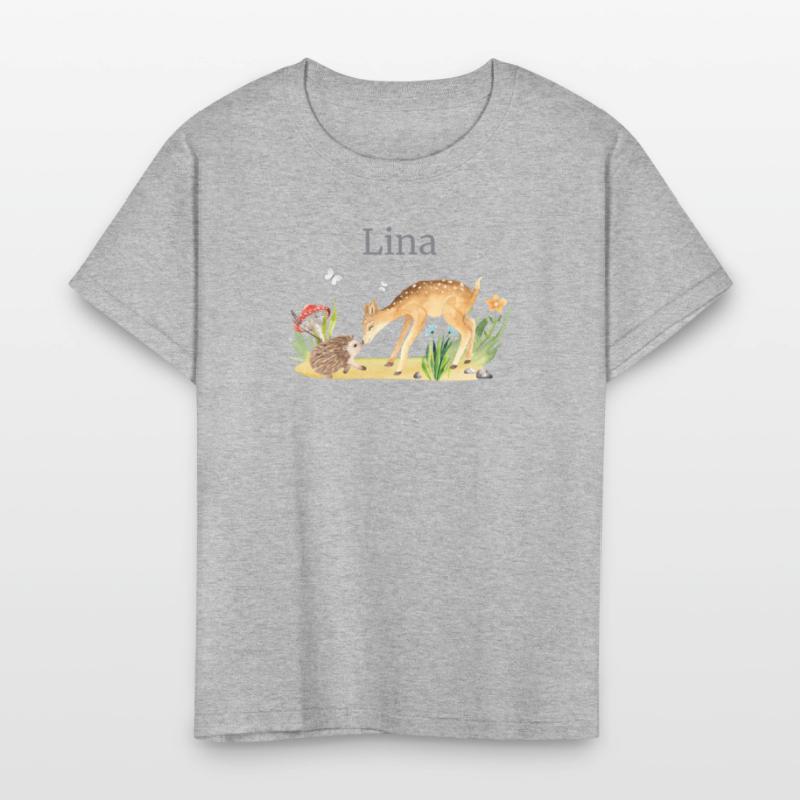 Forest Animal Deer Hedgehog Flowers Name Lina