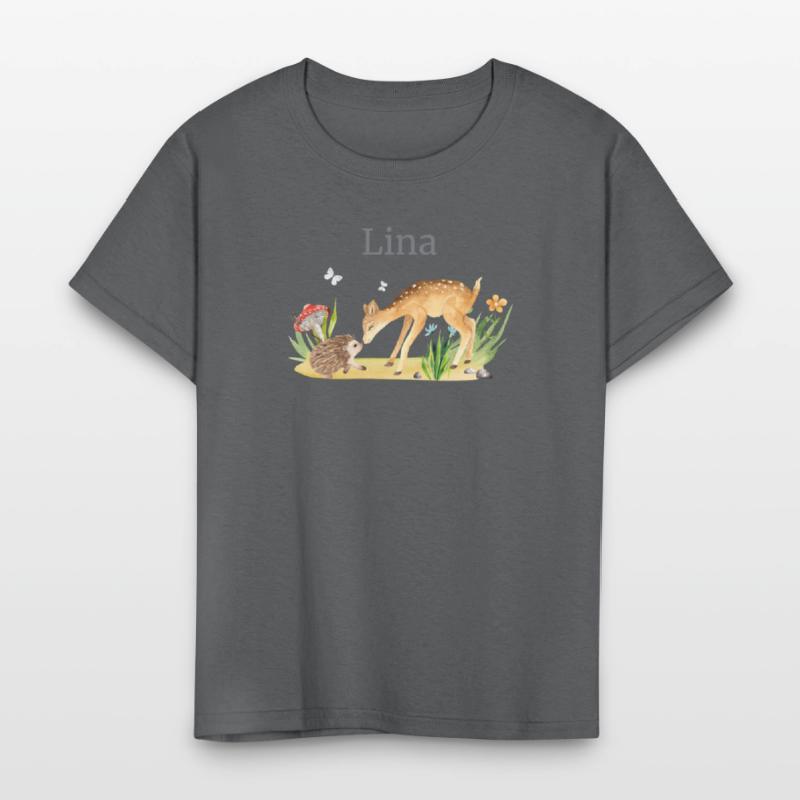 Forest Animal Deer Hedgehog Flowers Name Lina