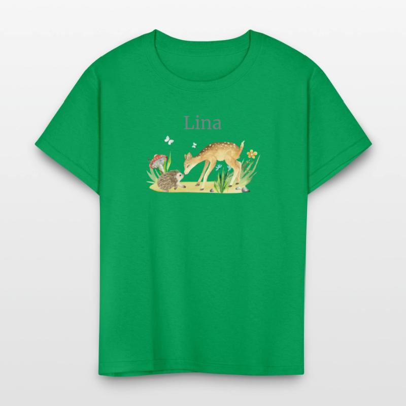 Forest Animal Deer Hedgehog Flowers Name Lina