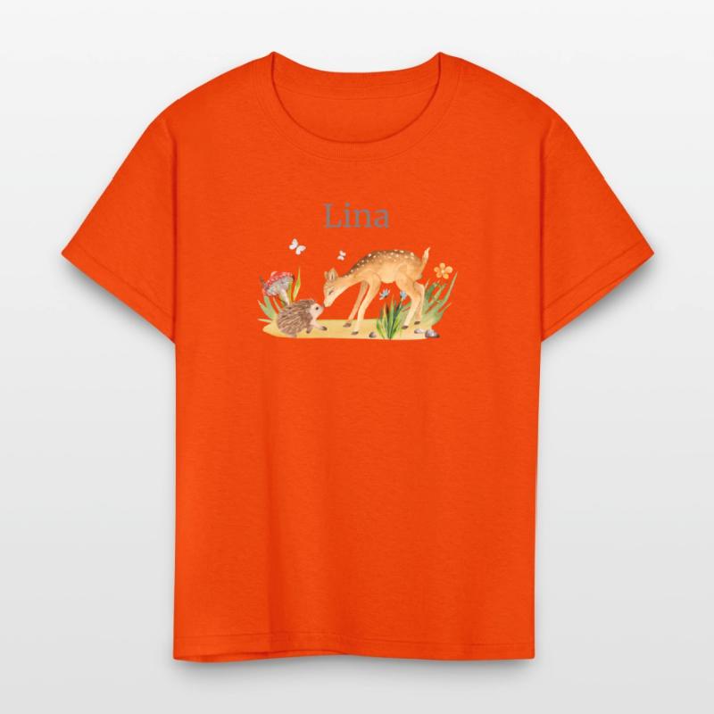 Forest Animal Deer Hedgehog Flowers Name Lina