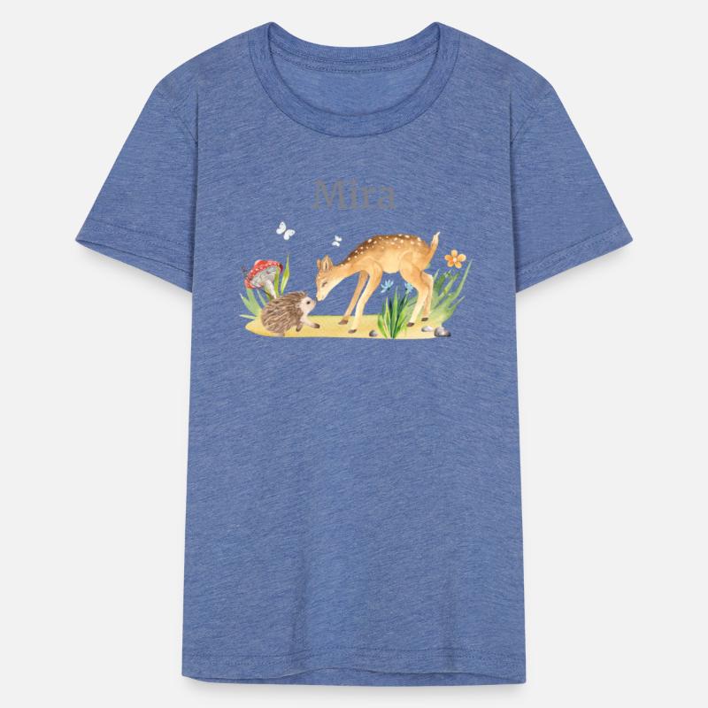 Forest Animal Deer Hedgehog Flowers Name Mira