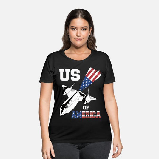 Fourth Fighter Jet USA flag