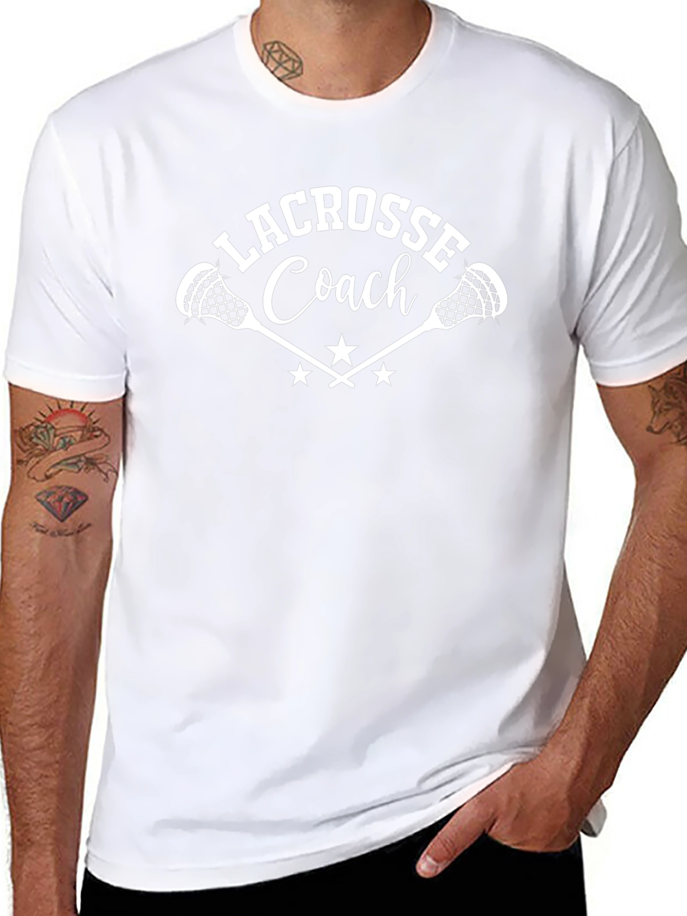 Lacrosse Coach Graphic T-Shirt - Black