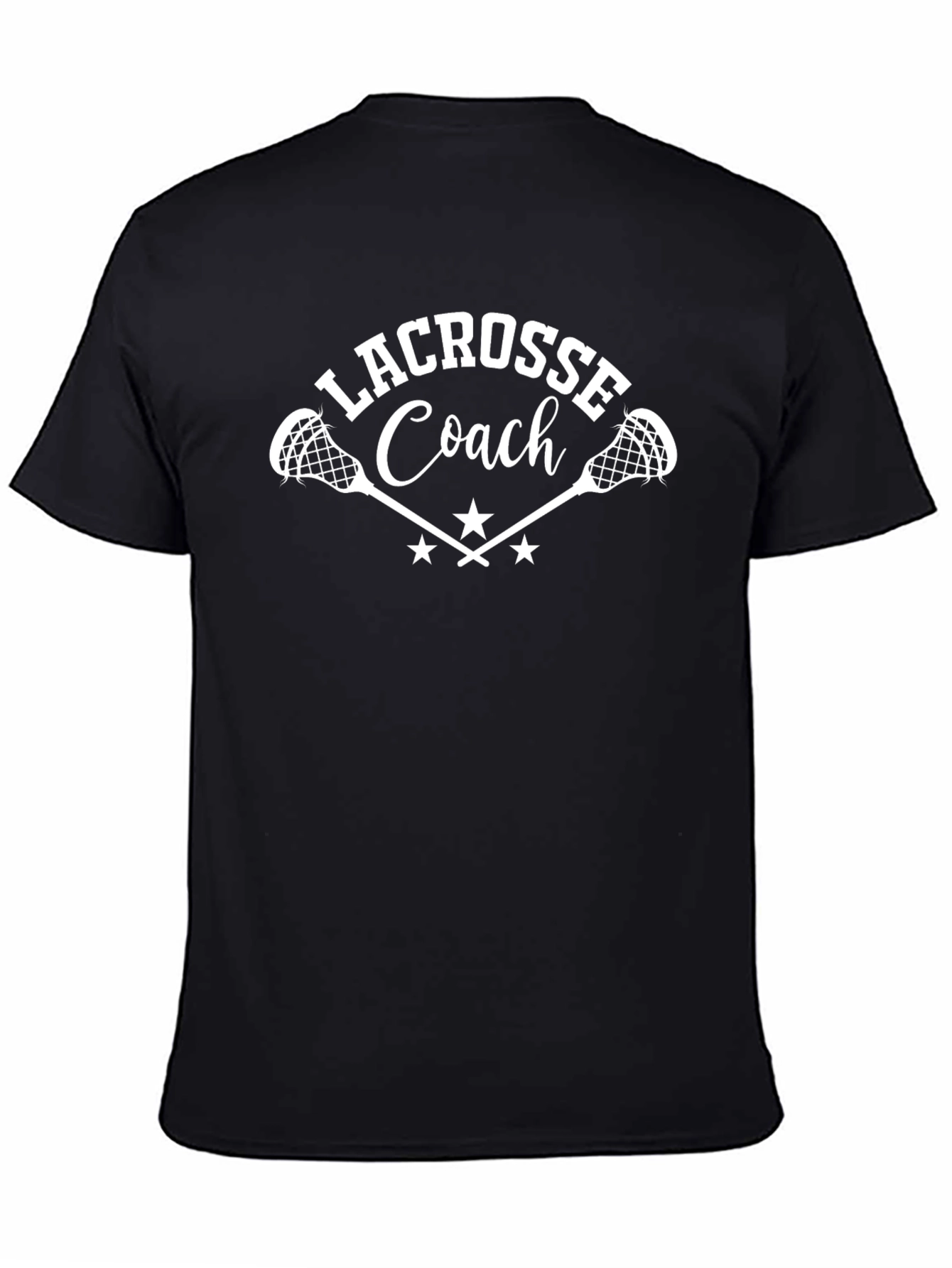 Lacrosse Coach Graphic T-Shirt - Black