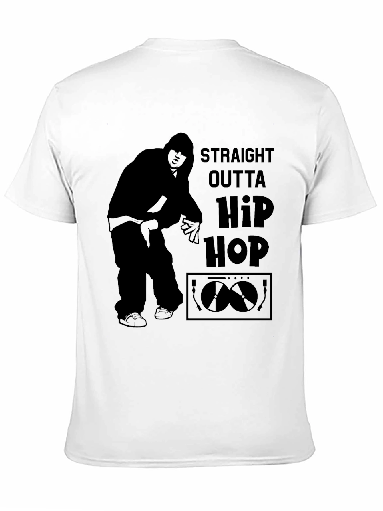 Straight Outta Hip Hop Black Graphic Tee